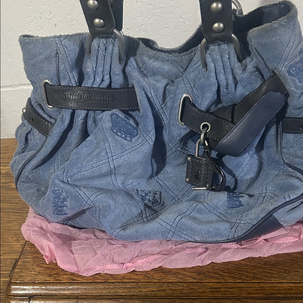 Light Blue Terry Cloth Juicy Couture Women's Bag